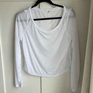 IVL sheer crop workout top / coverup - Size 8
